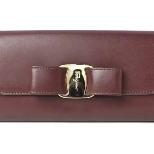 Pre-owned Leather wallets , female, Sizes: ONE SIZE - Salvatore Ferragamo Pre-owned - Modalova