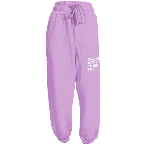 Casual Sweatpants mit Kordelzug und Logo-Druck , Damen, Größe: S - PHARMACY INDUSTRY - Modalova