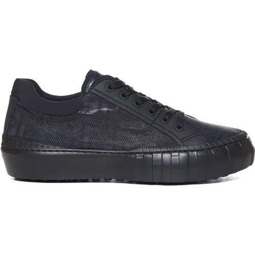 Sneakers with Leather Detail , male, Sizes: 5 UK - Fendi - Modalova