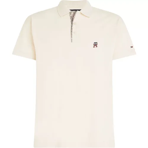 Herren Polo mit Logobesatz , Herren, Größe: S - Tommy Hilfiger - Modalova