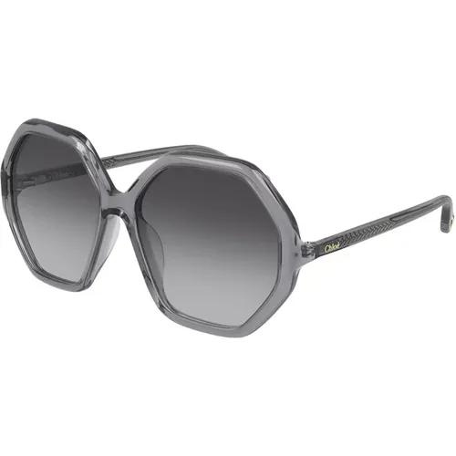 Sonnenbrille Graue Linse , Damen, Größe: 58 MM - Chloé - Modalova