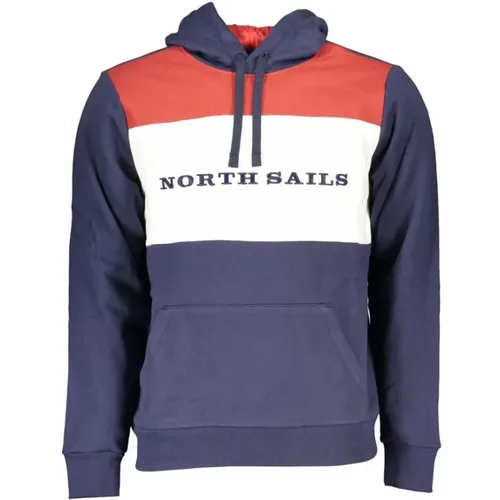 Blauer Hoodie mit kontrastierendem Detail , Herren, Größe: 2XL - North Sails - Modalova