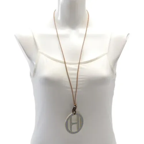 Pre-owned Leather necklaces , female, Sizes: ONE SIZE - Hermès Vintage - Modalova