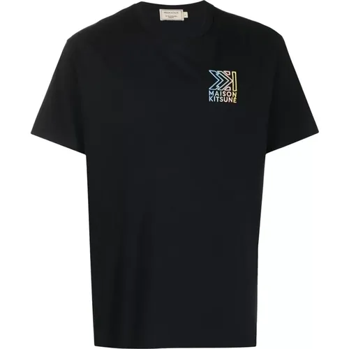 Logo-Embroidered T-Shirt - Maison Kitsuné - Modalova
