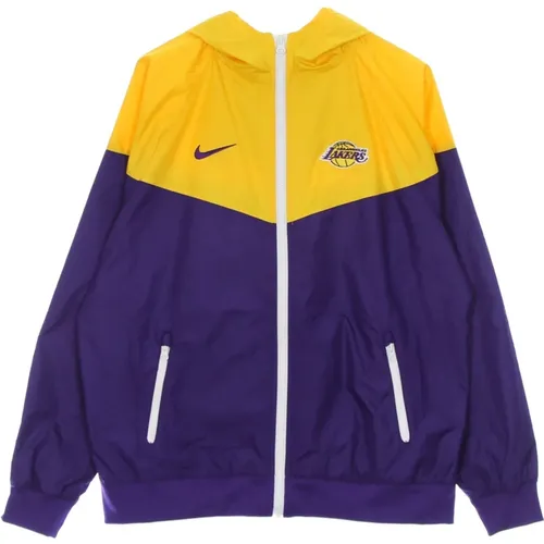 NBA Courtside Windbreaker Jacket Yellow , male, Sizes: XL - Nike - Modalova