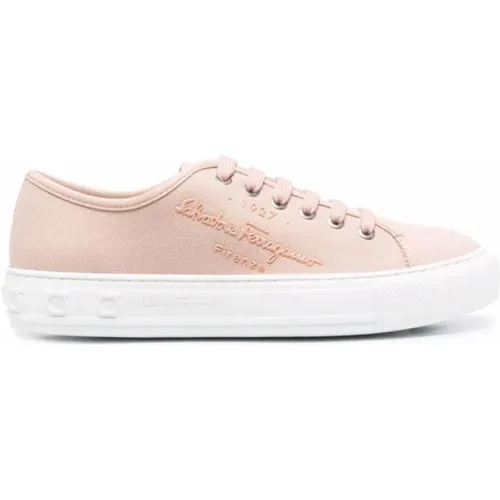 Mediterr Eco Logo Sneakers , female, Sizes: 4 UK, 5 UK - Salvatore Ferragamo - Modalova