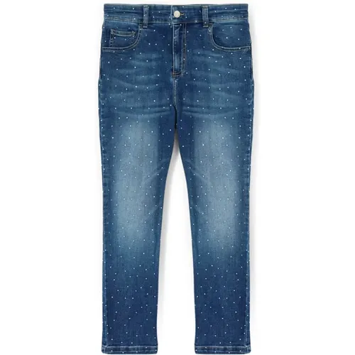 Skinny Jeans mit Strassverzierungen , Damen, Größe: 2XS - Motivi - Modalova