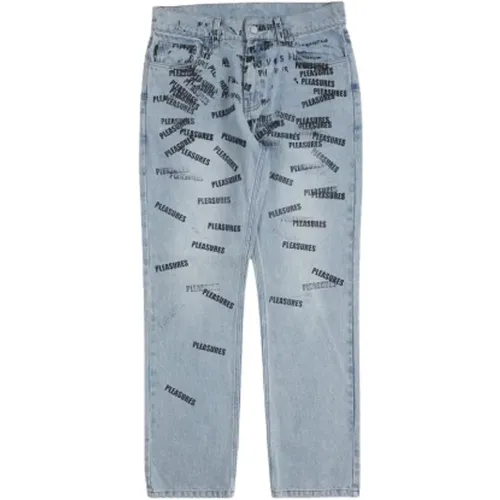 Vintage Denim Gerades Jeans , Herren, Größe: W36 - Pleasures - Modalova