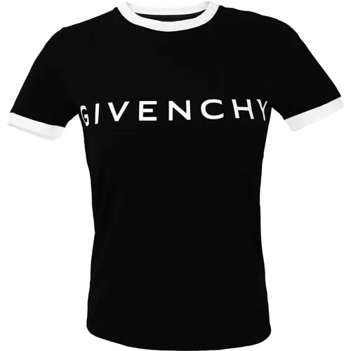 T-Shirt Schwarz/Weiss , Damen, Größe: M - Givenchy - Modalova