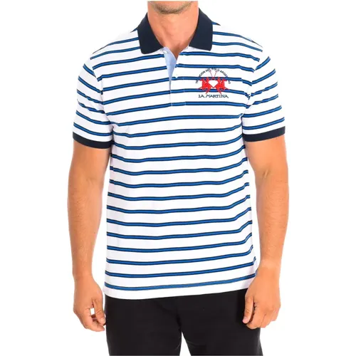 Striped Short Sleeve Polo Shirt , male, Sizes: S, L, M - LA MARTINA - Modalova