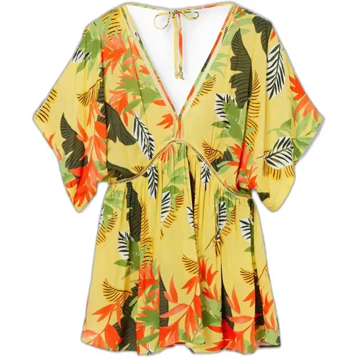 Tropical Party Short Dress , female, Sizes: 2XL, XL, L, XS, S, M - Desigual - Modalova