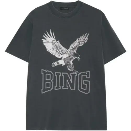 Retro Eagle Tee Klassischer Stil , Damen, Größe: L - Anine Bing - Modalova