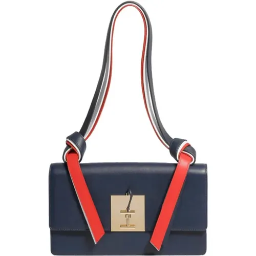 Tasche Béatrice Baguette marineblau dreifarbiges Leder,Tasche Béatrice Baguette schwarz Leder dreifarbig,Béatrice Baguette schwarzes Leder - Ines De La Fressange Paris - Modalova