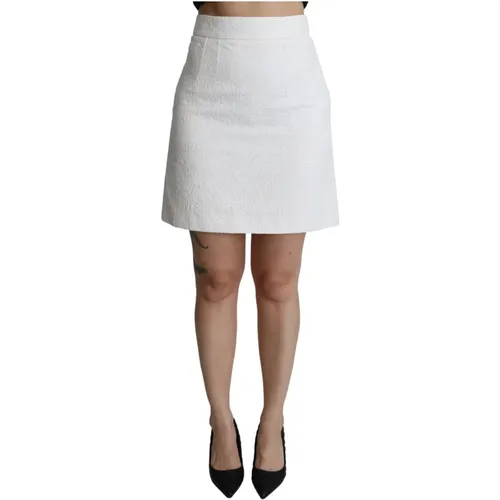 Short Brocade Skirt , female, Sizes: M, S, XS - Dolce & Gabbana - Modalova