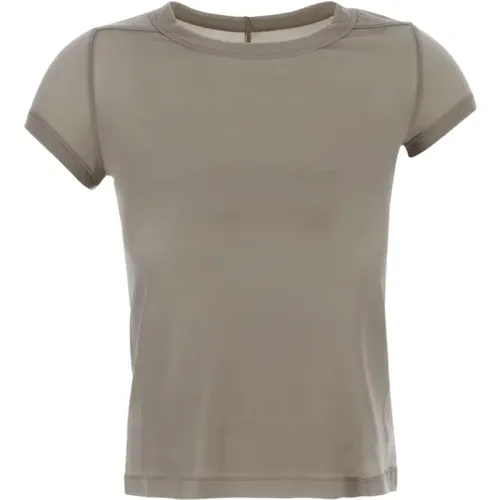 Luxuriöses Cupro Cropped T-Shirt - Rick Owens - Modalova