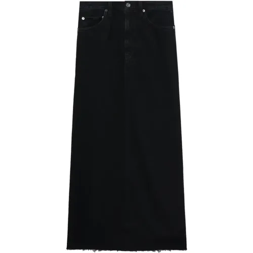 Denim Skirt with Raw-Cut Hem , female, Sizes: W25, W28 - Agolde - Modalova