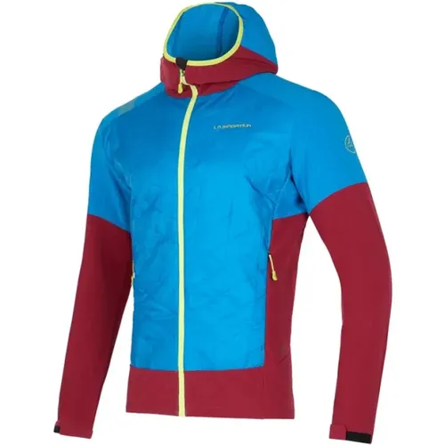 Blaue Hybrid Atmungsaktive Jacke mit Reißverschluss - la sportiva - Modalova