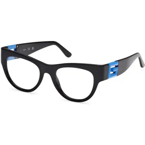 Stilvolle Blaue Brille , unisex, Größe: 50 MM - Guess - Modalova