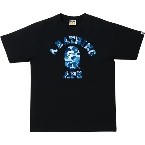 Limitierte Auflage Camo College Tee Schwarz/Blau - A BATHING APE - Modalova