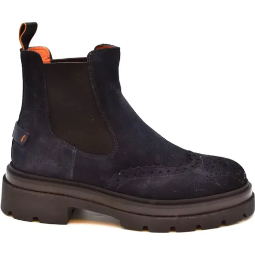 Stylish Dark Ankle Boots Aw22 , male, Sizes: 5 UK - Santoni - Modalova