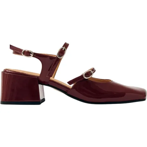 Burgunder Leder Pumps , Damen, Größe: 42 EU - ALOHAS - Modalova