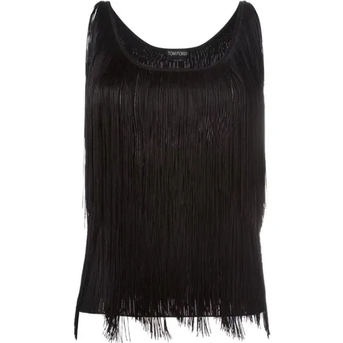 Fringe Tank Top for Women , female, Sizes: S - Tom Ford - Modalova