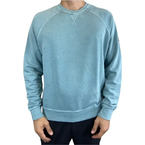 Blauer Rundhalsausschnitt Pullover , Herren, Größe: L - Ecoalf - Modalova