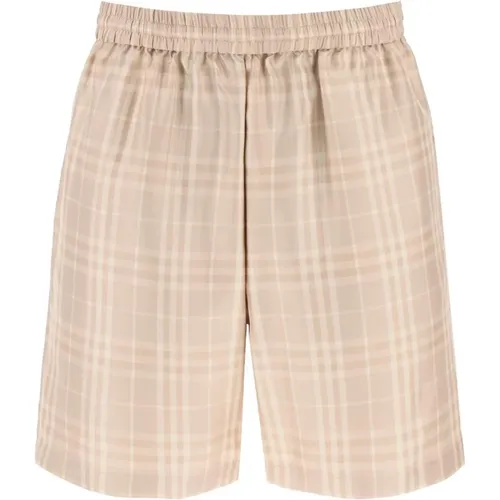 Tartan Seiden Shorts Burberry - Burberry - Modalova