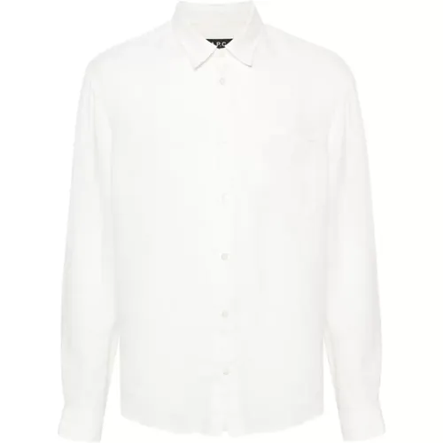 Linen Shirt Classic Design , male, Sizes: L, M - A.p.c. - Modalova
