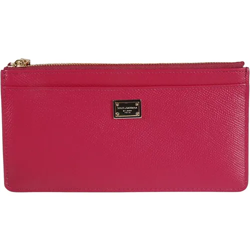 Rote Geldbörsen mit Dauphine Design , Damen, Größe: ONE Size - Dolce & Gabbana - Modalova