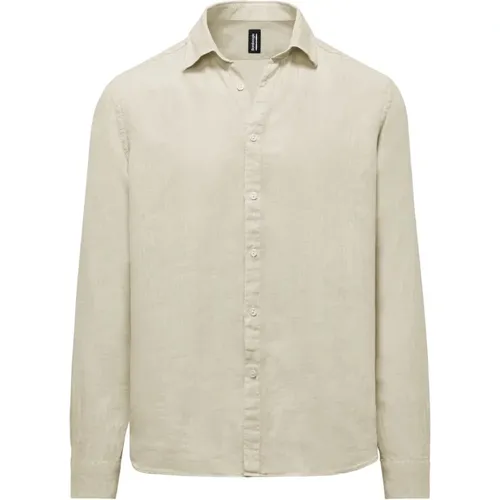 Long Sleeve Linen Shirt , male, Sizes: XL, 2XL, 3XL - BomBoogie - Modalova