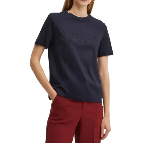 Blaue T-Shirts und Polos Regular Fit , Damen, Größe: M - Max Mara - Modalova