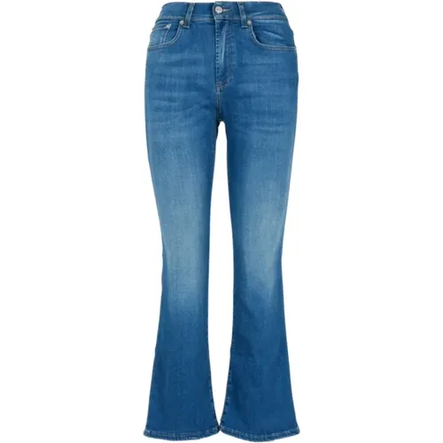 Bootcut Denim Jeans mit hoher Taille , Damen, Größe: W28 - Roy Roger's - Modalova