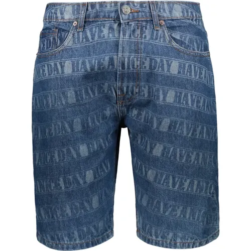 Denim Bermuda Shorts mit Logo-Print , Herren, Größe: XL - MARKET - Modalova