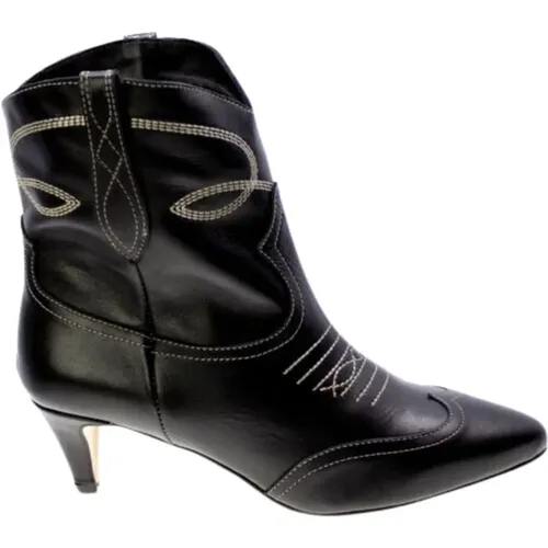 Flat Shoes with Thin and Short Heel , female, Sizes: 3 UK - Gisel Moire - Modalova