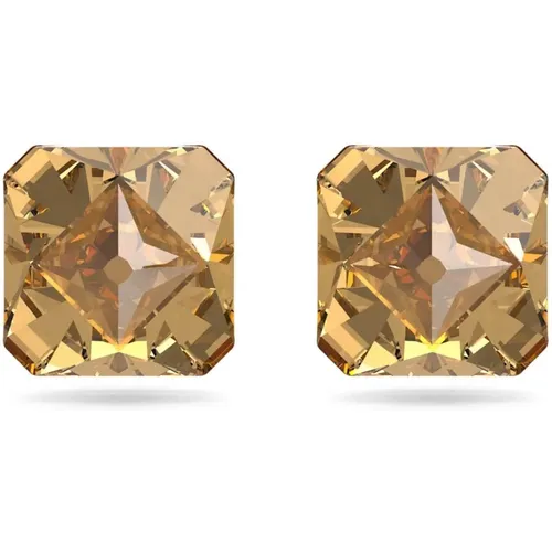 Chroma Pyramid Ohrstecker Gelb Gold , Damen, Größe: ONE Size - Swarovski - Modalova