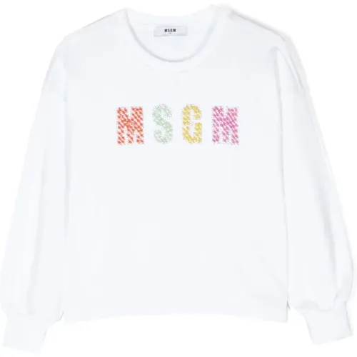 Bianco Sweatshirt - Stil 001 Msgm - Msgm - Modalova