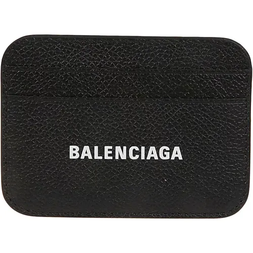 Leather Card Case Wallet , female, Sizes: ONE SIZE - Balenciaga - Modalova