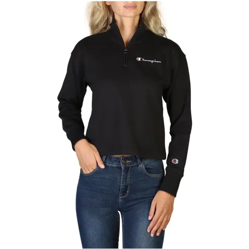Women Half Zip Cotton Sweatshirt , female, Sizes: XS - Champion - Modalova