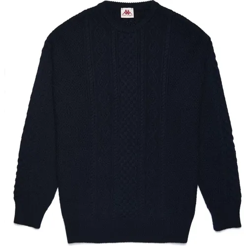 Collezione Men's Wool Sweater with Irish Cable Knit , male, Sizes: S - Kappa - Modalova