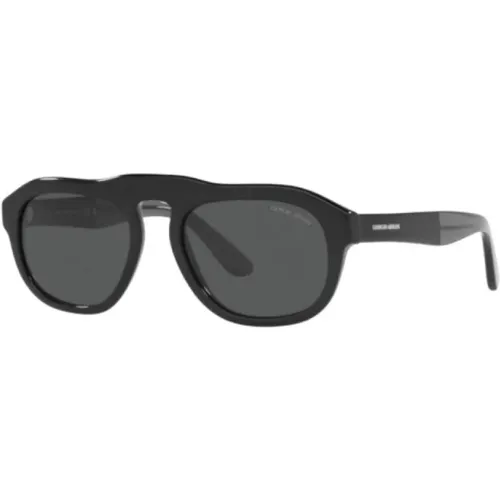 Schwarze Acetat-Sonnenbrille Ar8173-500187 - Giorgio Armani - Modalova