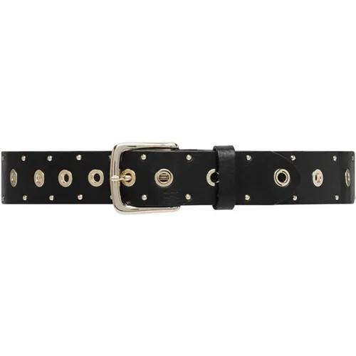 Studded /Gold Belt , female, Sizes: 95 CM, 85 CM - Depeche - Modalova