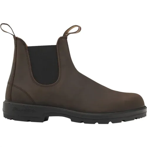 Leder Stiefeletten Braun Schwarz , Herren, Größe: 40 1/2 EU - Blundstone - Modalova