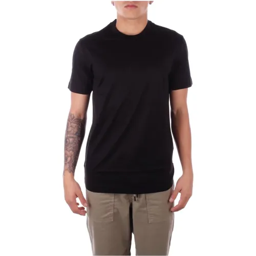 Schwarzes Logo Front T-Shirt , Herren, Größe: L - Emporio Armani - Modalova