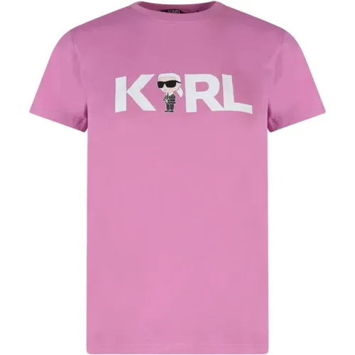 T-Shirt , Damen, Größe: L - Karl Lagerfeld - Modalova