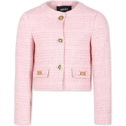 Kinder Casual Jacke Baumwollmischung Tweed - Versace - Modalova