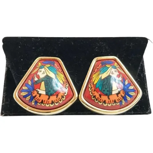 Pre-owned Metal earrings , female, Sizes: ONE SIZE - Hermès Vintage - Modalova