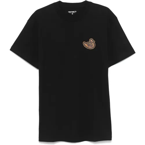 Braune Enten Grafik T-Shirt , Herren, Größe: S - Carhartt WIP - Modalova