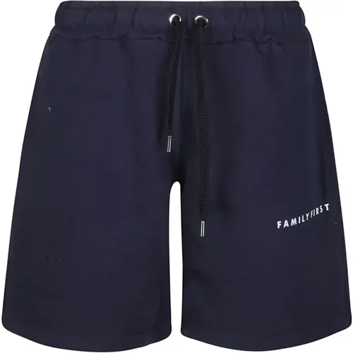 Casual Shorts,Schwarze Box Logo Jogger Shorts - Family First - Modalova