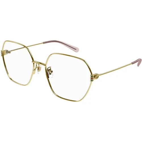 Metallische optische Brille für Damen , unisex, Größe: 59 MM - Gucci - Modalova